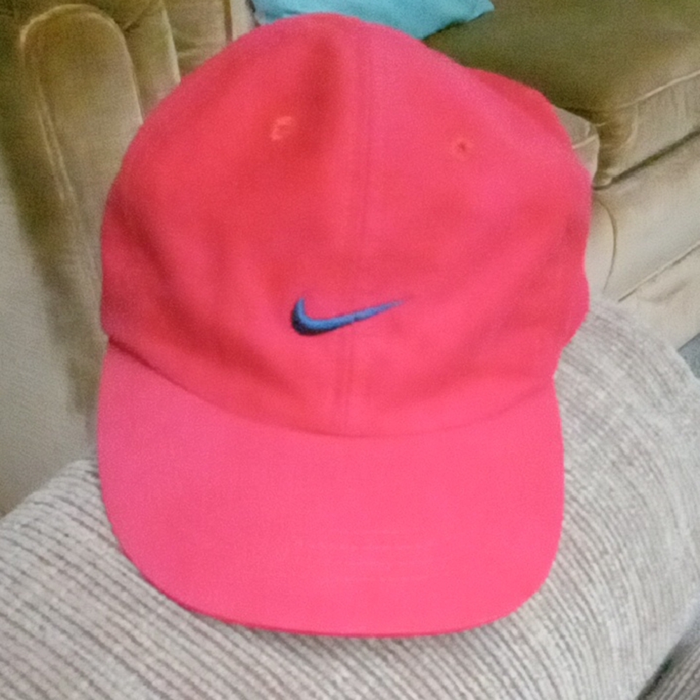 Nike Kids Red Cap with Blue Swoosh